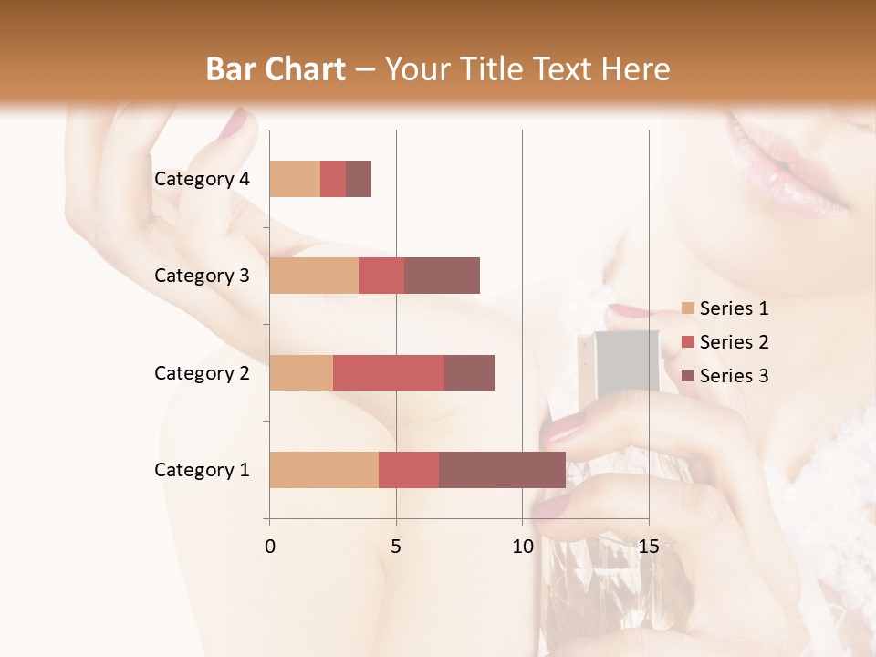 A Woman Holding A Bottle Of Perfume Powerpoint Template PowerPoint Template