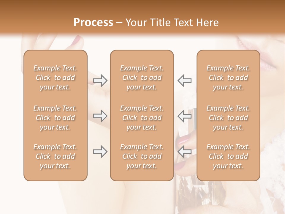 A Woman Holding A Bottle Of Perfume Powerpoint Template PowerPoint Template