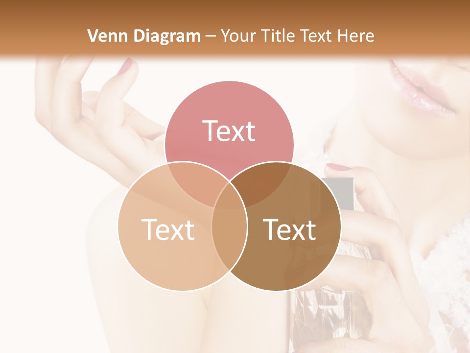 A Woman Holding A Bottle Of Perfume Powerpoint Template PowerPoint Template