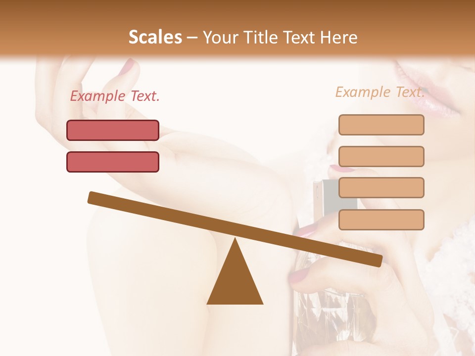 A Woman Holding A Bottle Of Perfume Powerpoint Template PowerPoint Template