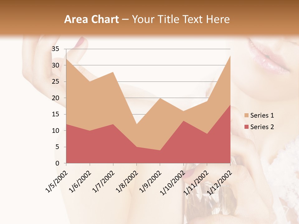 A Woman Holding A Bottle Of Perfume Powerpoint Template PowerPoint Template