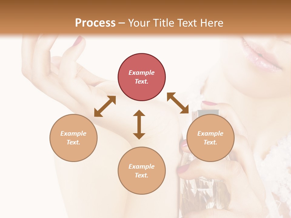 A Woman Holding A Bottle Of Perfume Powerpoint Template PowerPoint Template