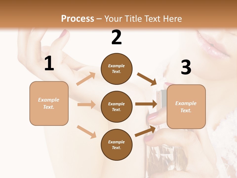 A Woman Holding A Bottle Of Perfume Powerpoint Template PowerPoint Template