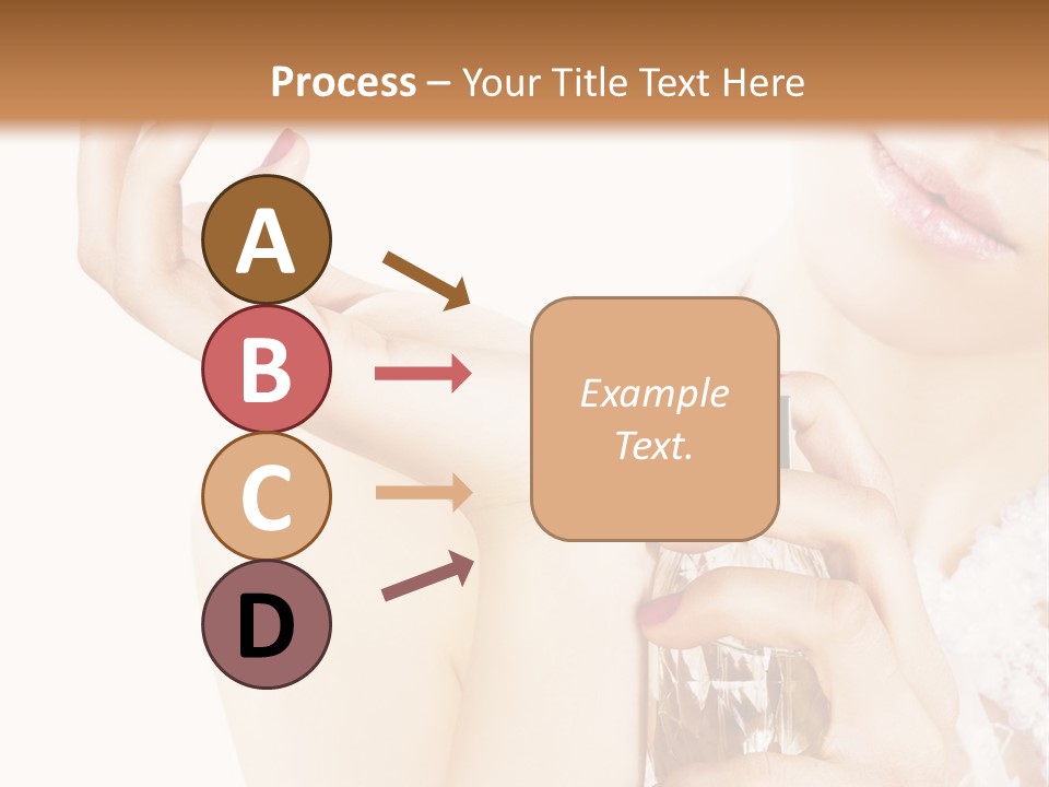 A Woman Holding A Bottle Of Perfume Powerpoint Template PowerPoint Template