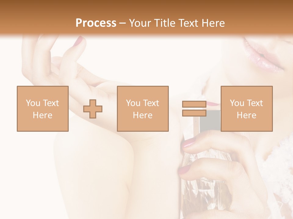 A Woman Holding A Bottle Of Perfume Powerpoint Template PowerPoint Template