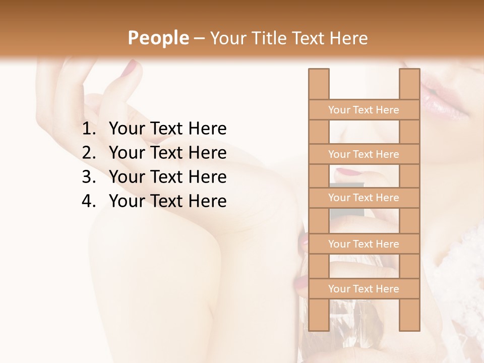 A Woman Holding A Bottle Of Perfume Powerpoint Template PowerPoint Template