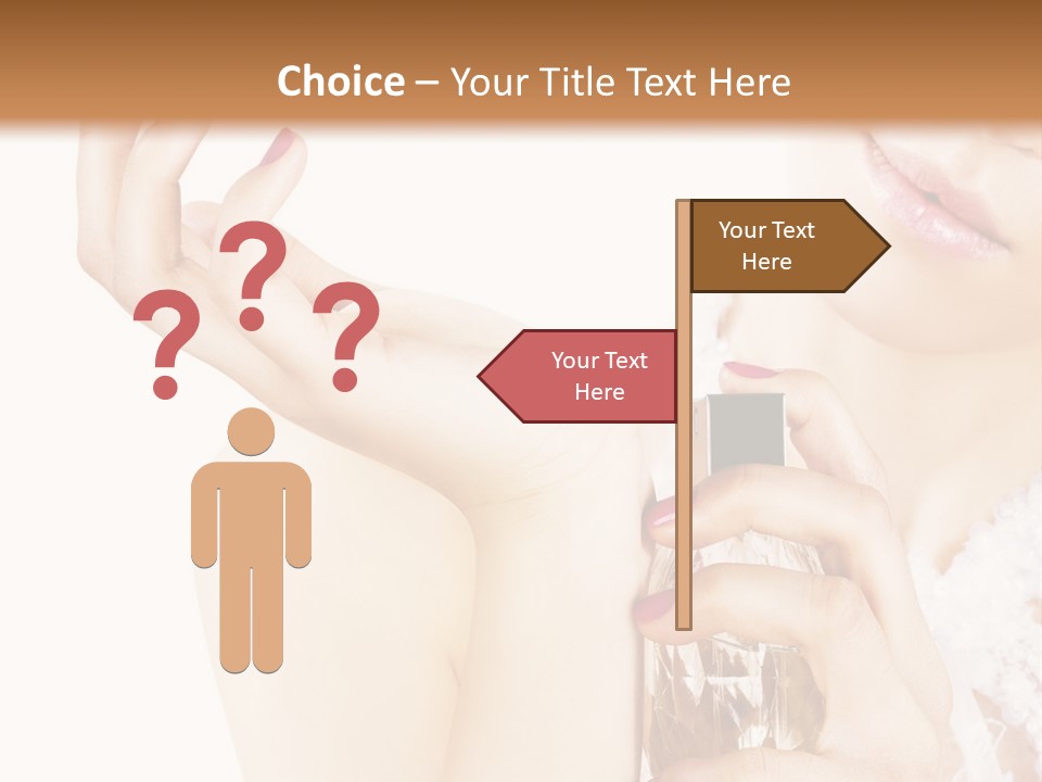 A Woman Holding A Bottle Of Perfume Powerpoint Template PowerPoint Template
