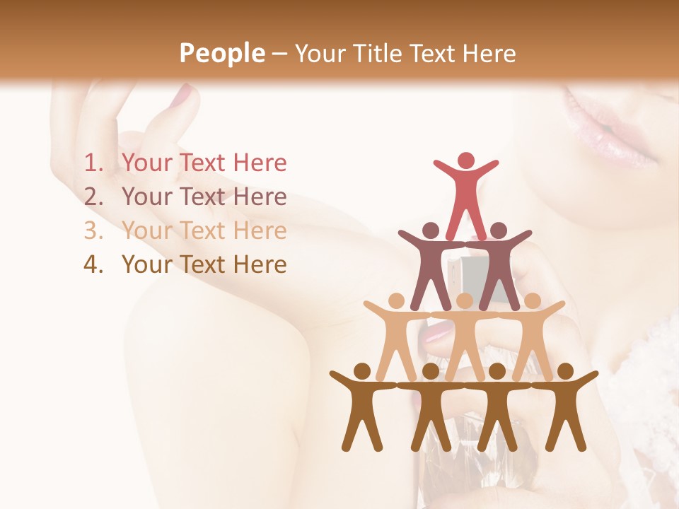 A Woman Holding A Bottle Of Perfume Powerpoint Template PowerPoint Template