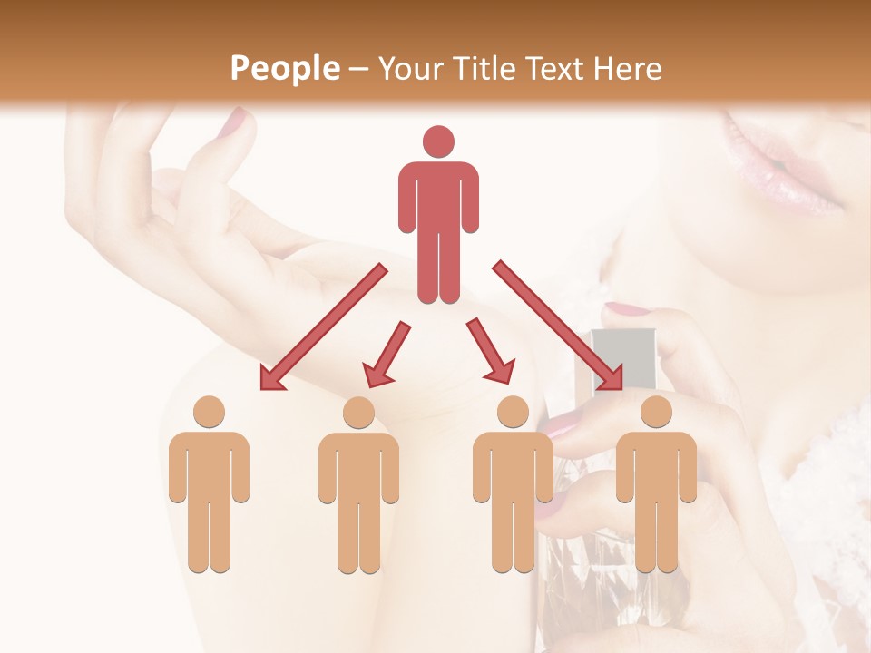 A Woman Holding A Bottle Of Perfume Powerpoint Template PowerPoint Template