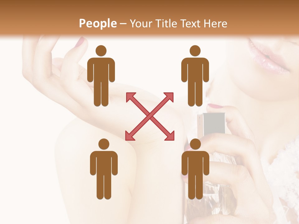 A Woman Holding A Bottle Of Perfume Powerpoint Template PowerPoint Template