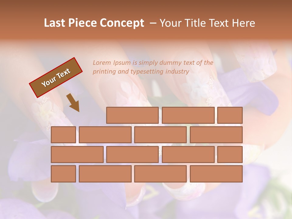 A Woman's Nails With Flowers On Them PowerPoint Template