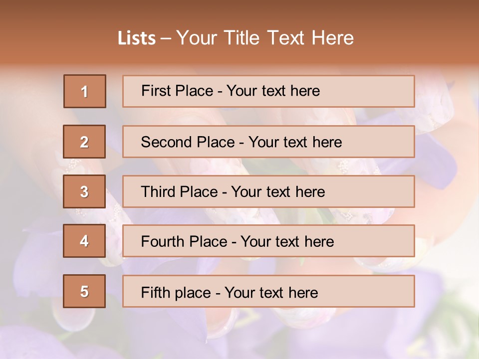 A Woman's Nails With Flowers On Them PowerPoint Template