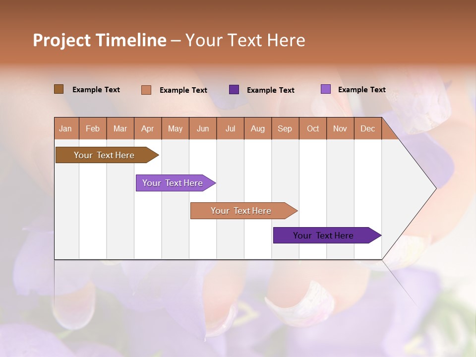 A Woman's Nails With Flowers On Them PowerPoint Template
