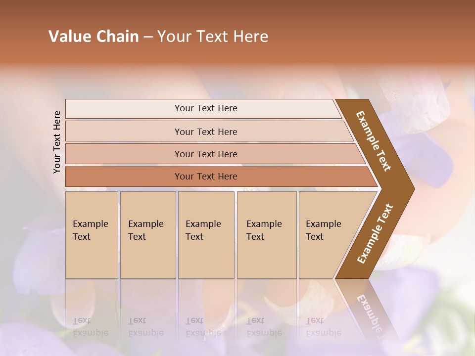 A Woman's Nails With Flowers On Them PowerPoint Template