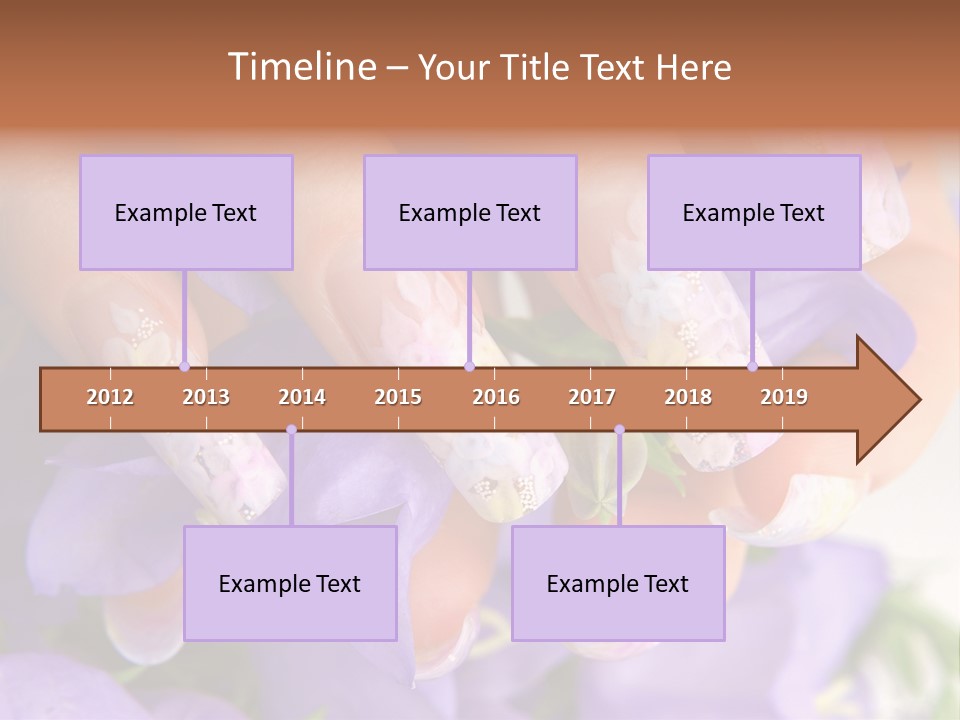 A Woman's Nails With Flowers On Them PowerPoint Template