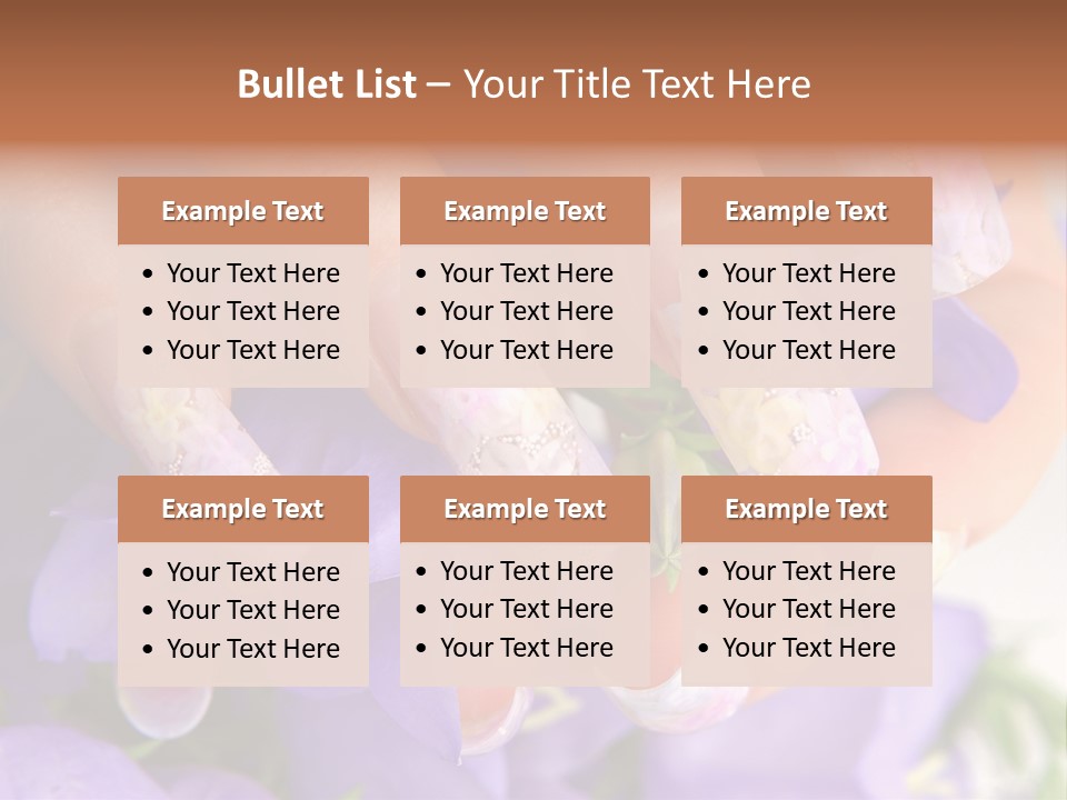 A Woman's Nails With Flowers On Them PowerPoint Template