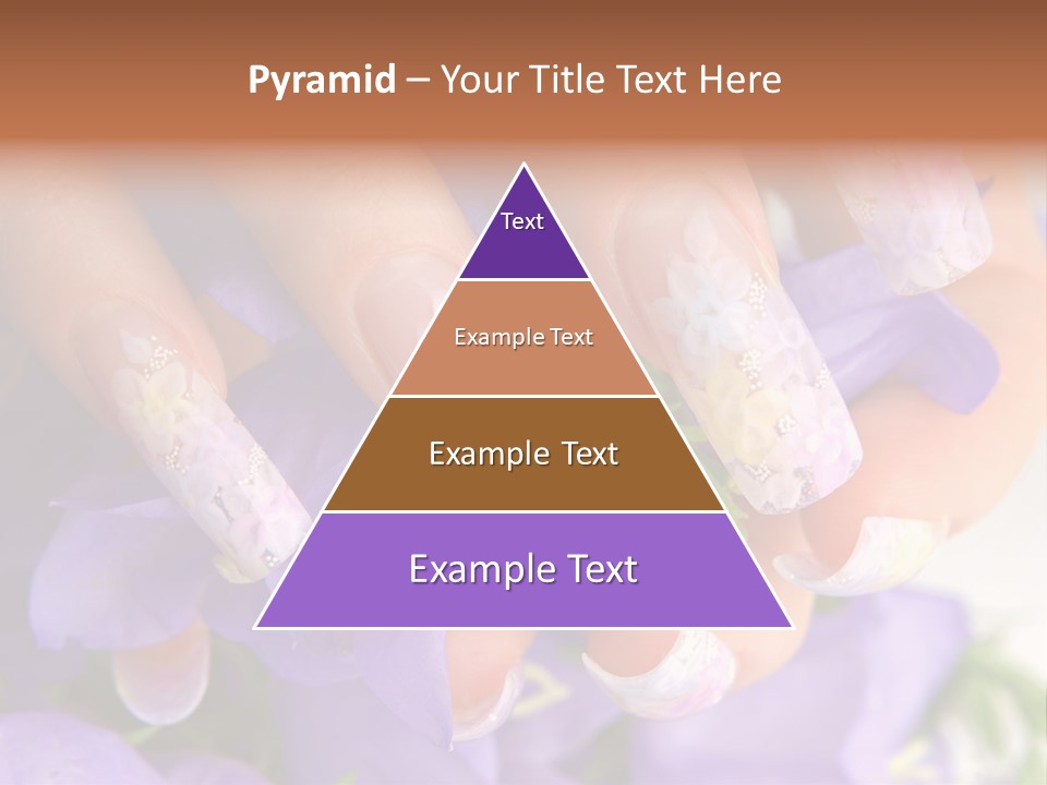 A Woman's Nails With Flowers On Them PowerPoint Template