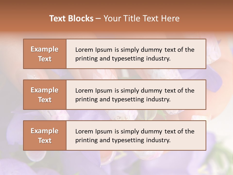 A Woman's Nails With Flowers On Them PowerPoint Template