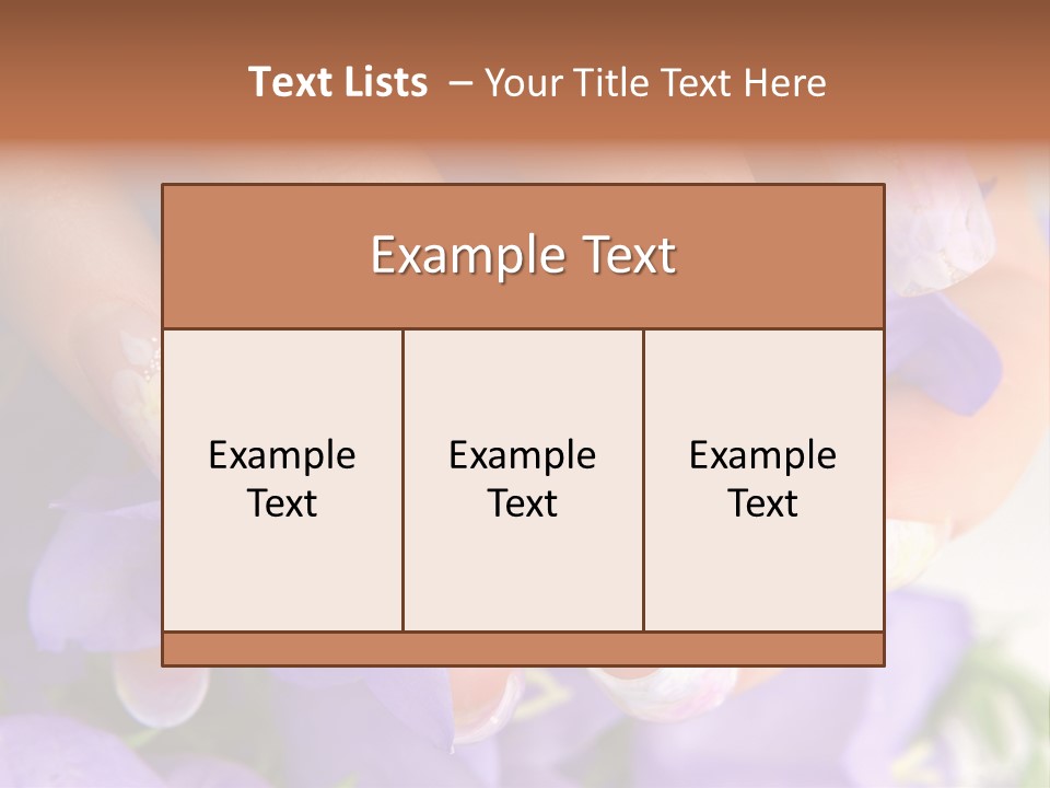 A Woman's Nails With Flowers On Them PowerPoint Template