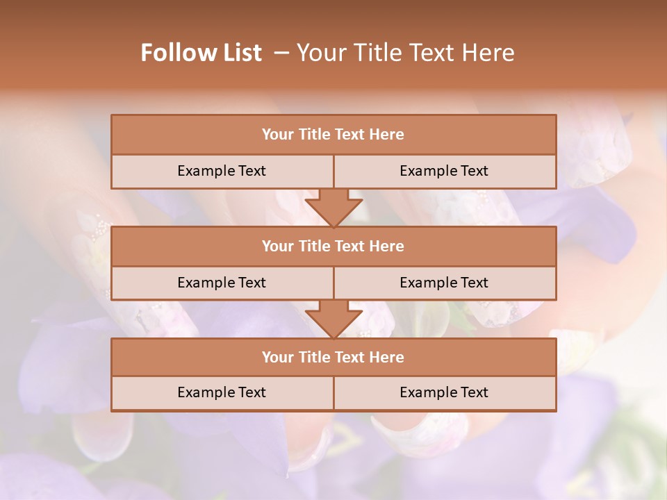 A Woman's Nails With Flowers On Them PowerPoint Template