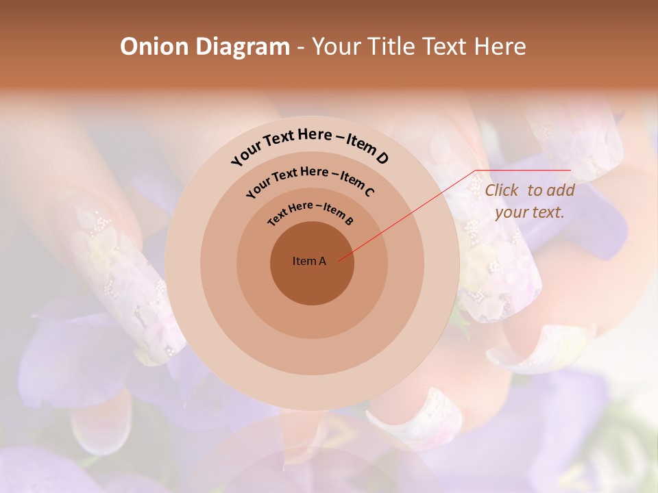 A Woman's Nails With Flowers On Them PowerPoint Template