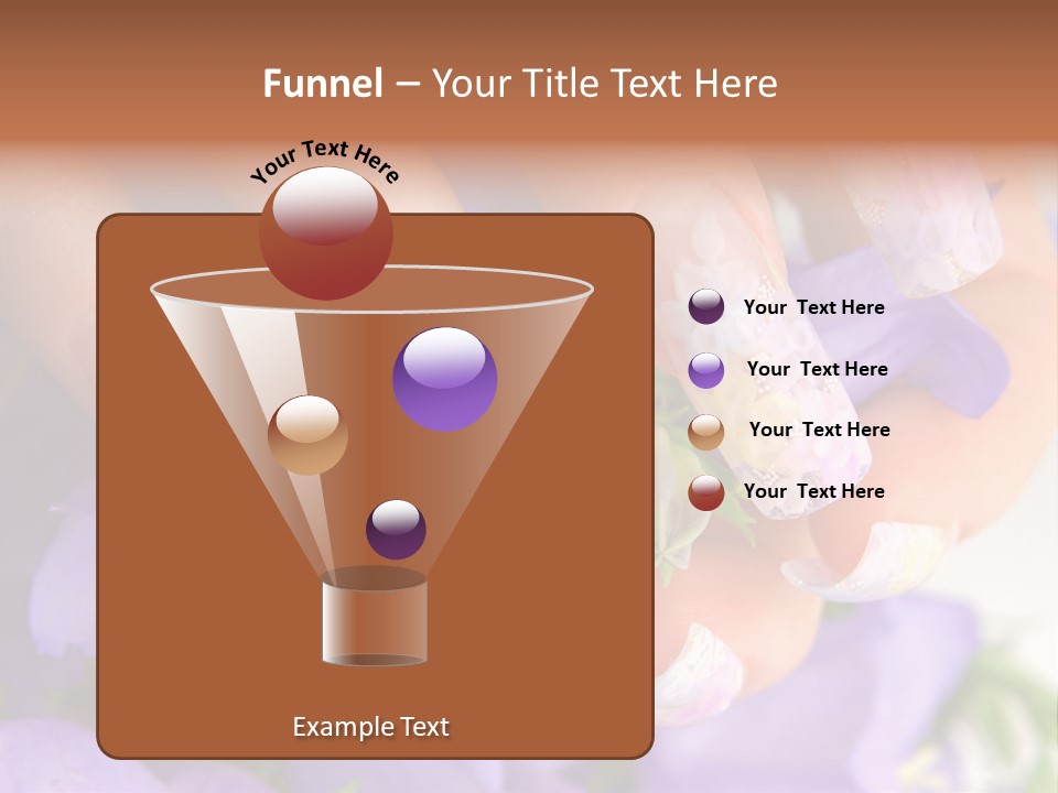 A Woman's Nails With Flowers On Them PowerPoint Template