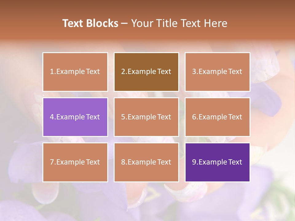 A Woman's Nails With Flowers On Them PowerPoint Template