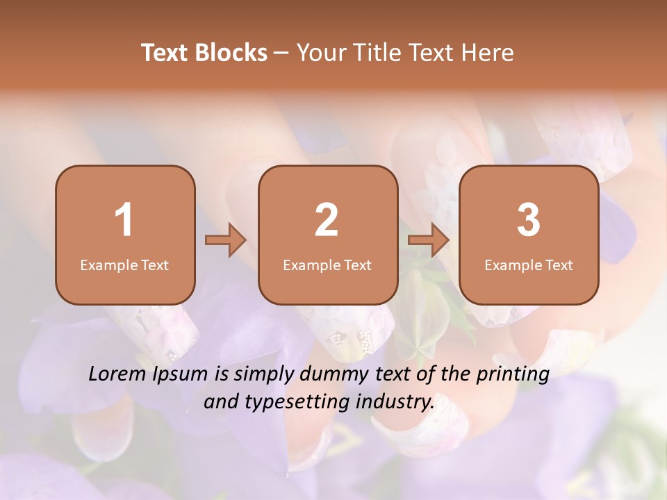 A Woman's Nails With Flowers On Them PowerPoint Template