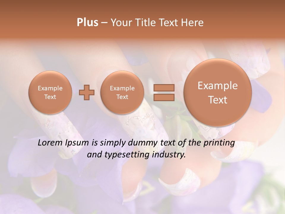 A Woman's Nails With Flowers On Them PowerPoint Template