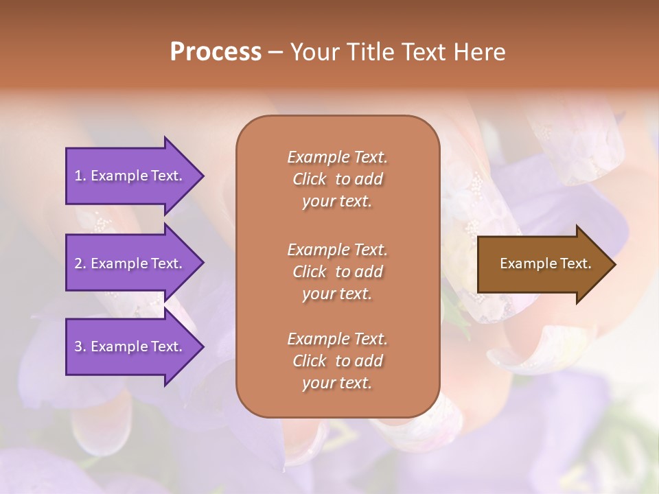 A Woman's Nails With Flowers On Them PowerPoint Template