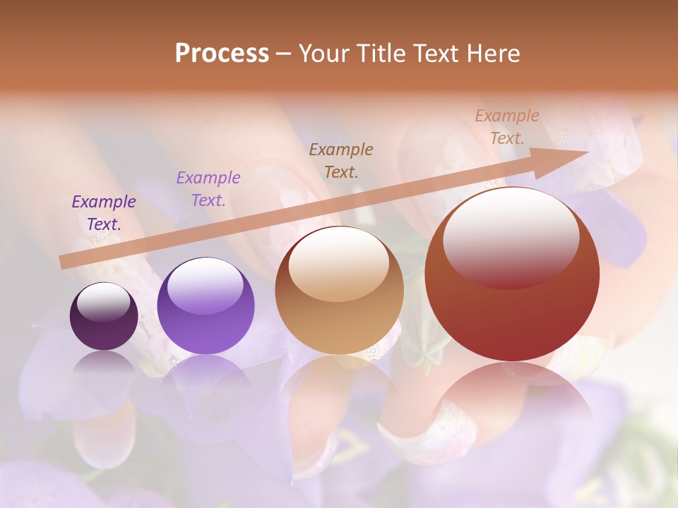 A Woman's Nails With Flowers On Them PowerPoint Template