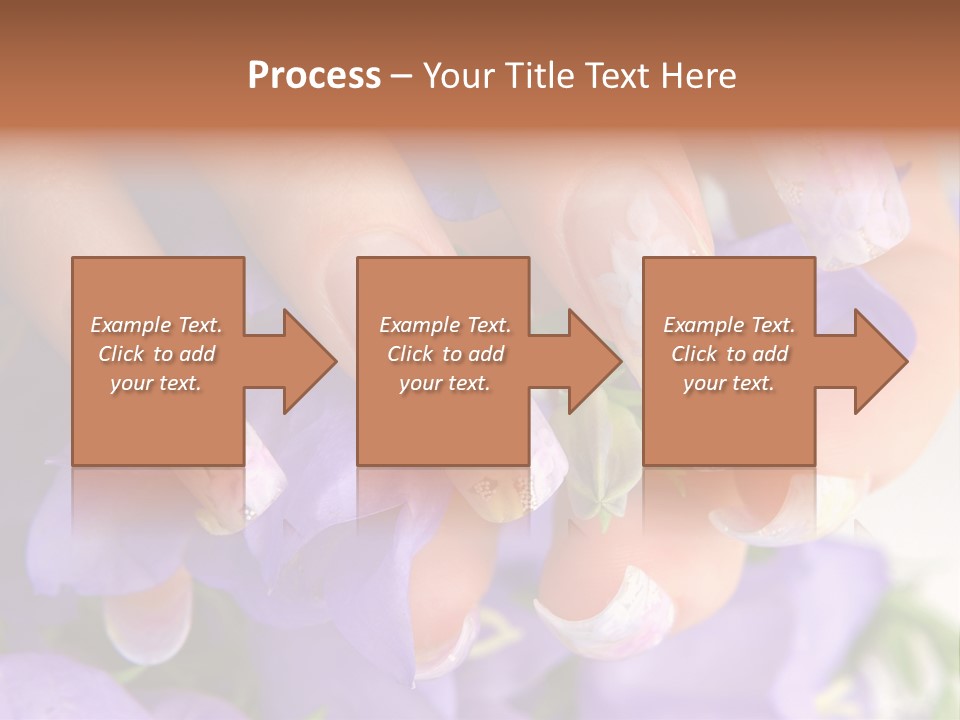 A Woman's Nails With Flowers On Them PowerPoint Template
