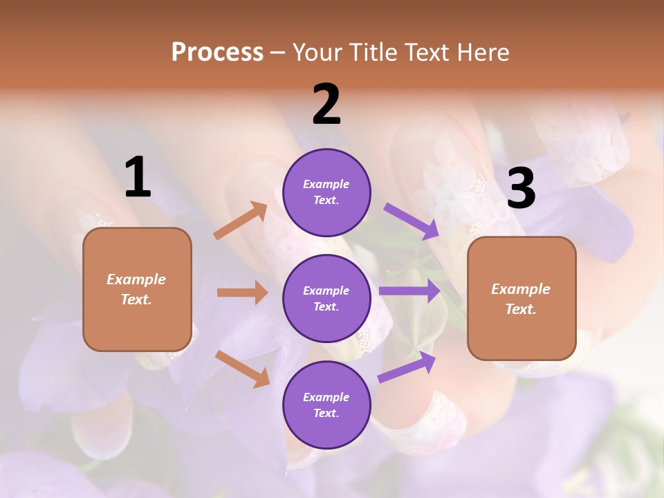 A Woman's Nails With Flowers On Them PowerPoint Template