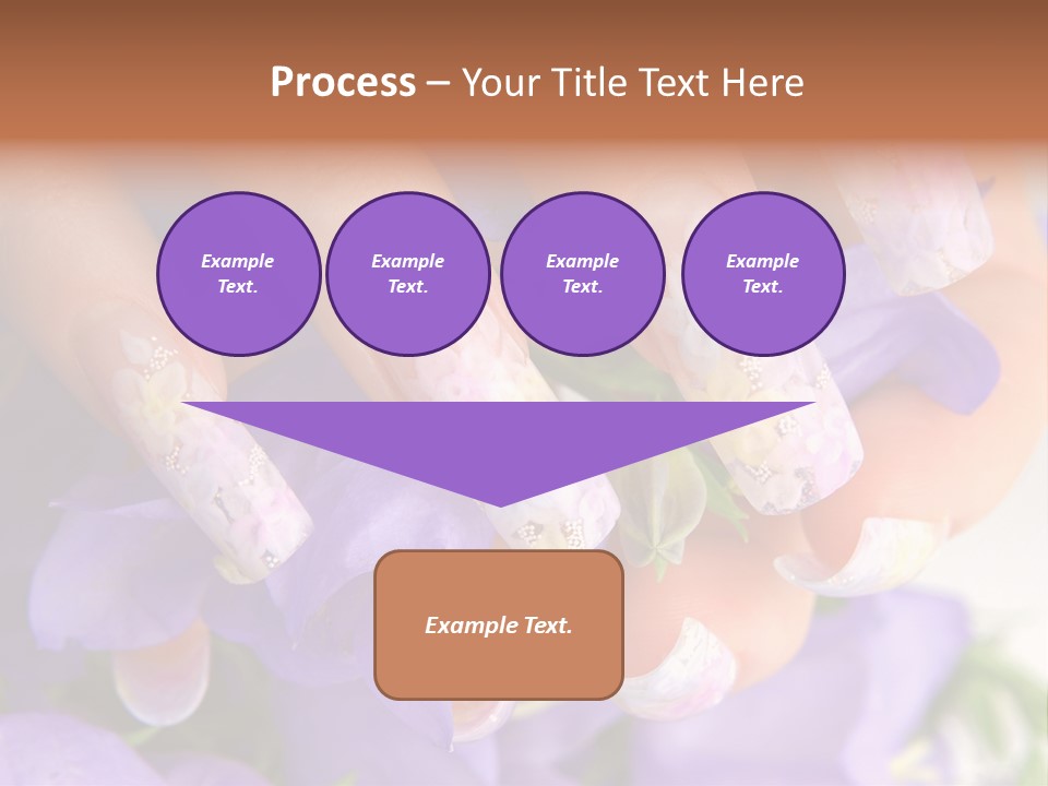 A Woman's Nails With Flowers On Them PowerPoint Template