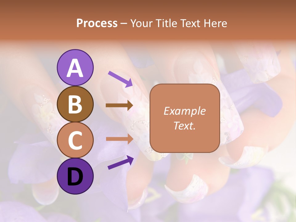 A Woman's Nails With Flowers On Them PowerPoint Template