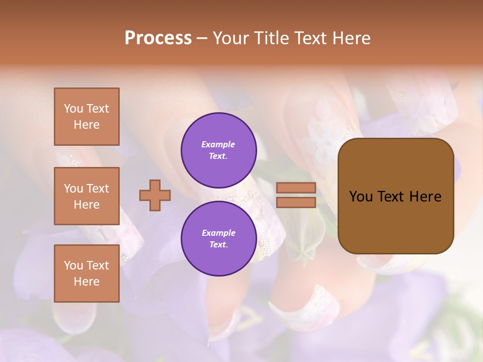 A Woman's Nails With Flowers On Them PowerPoint Template