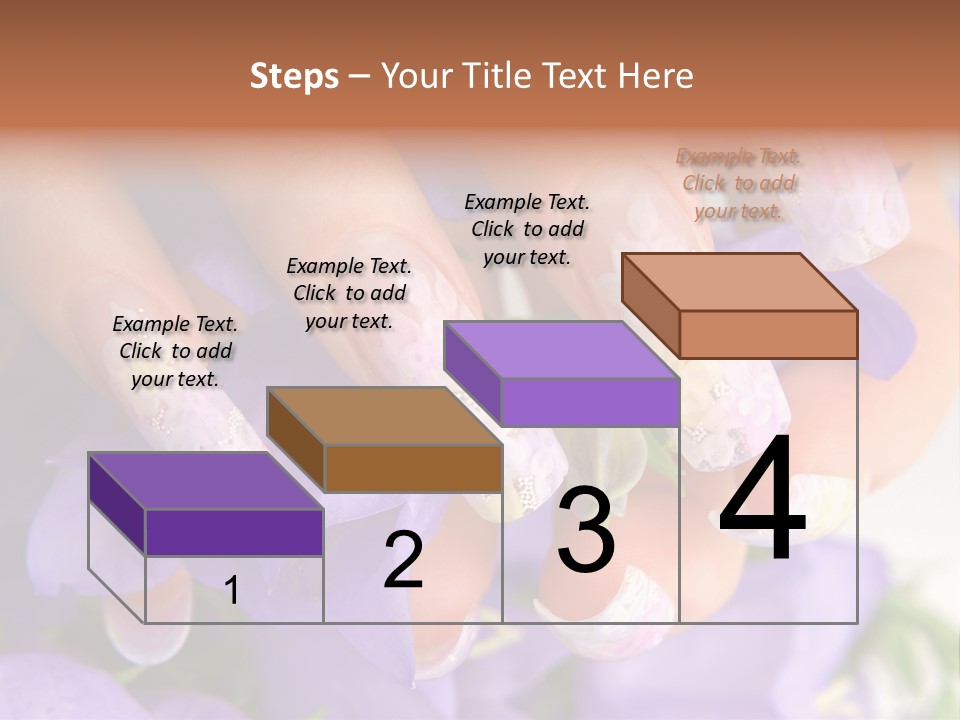 A Woman's Nails With Flowers On Them PowerPoint Template