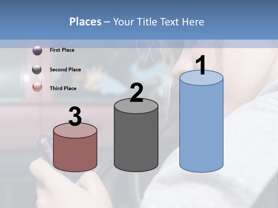 A Girl Is Texting On Her Phone While Driving A Car PowerPoint Template