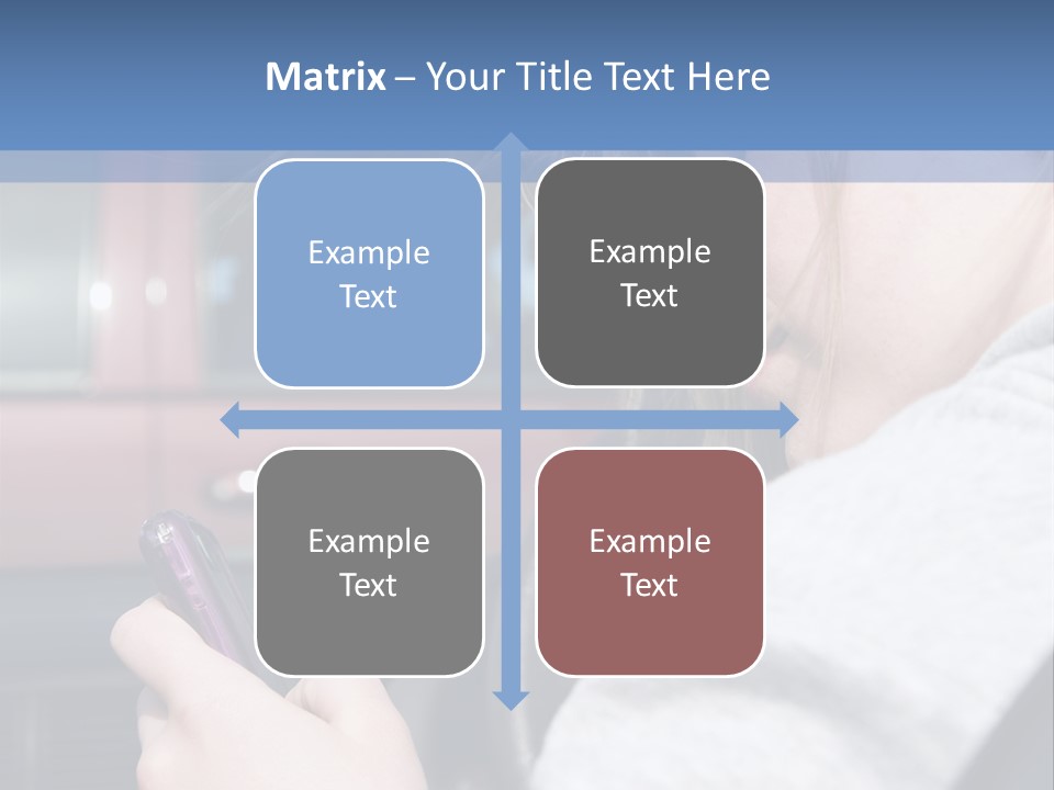 A Girl Is Texting On Her Phone While Driving A Car PowerPoint Template