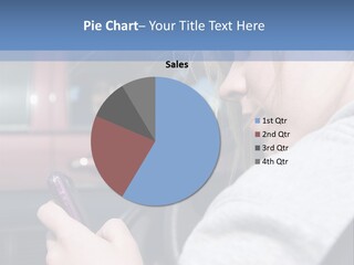 A Girl Is Texting On Her Phone While Driving A Car PowerPoint Template