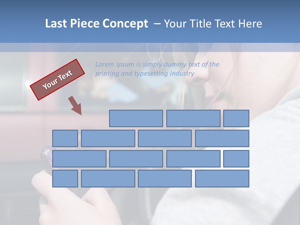 A Girl Is Texting On Her Phone While Driving A Car PowerPoint Template