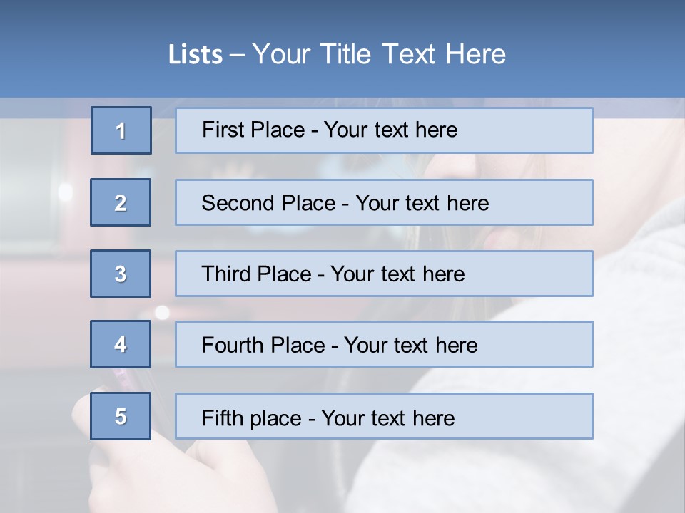 A Girl Is Texting On Her Phone While Driving A Car PowerPoint Template