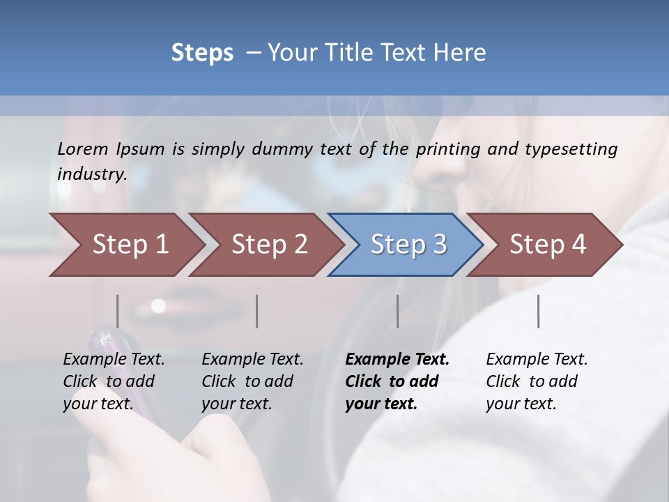 A Girl Is Texting On Her Phone While Driving A Car PowerPoint Template