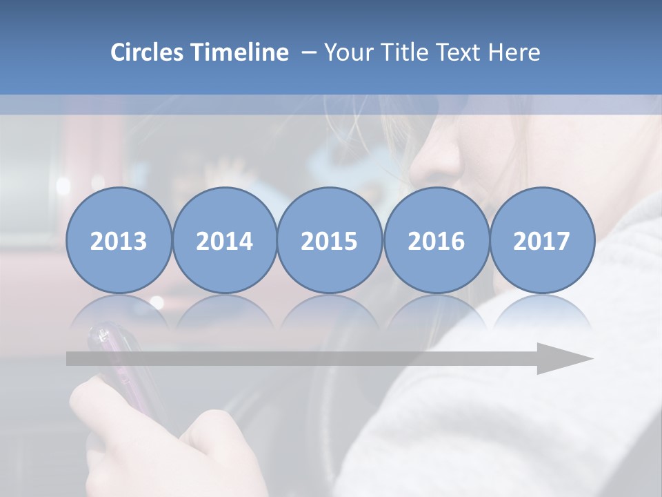 A Girl Is Texting On Her Phone While Driving A Car PowerPoint Template