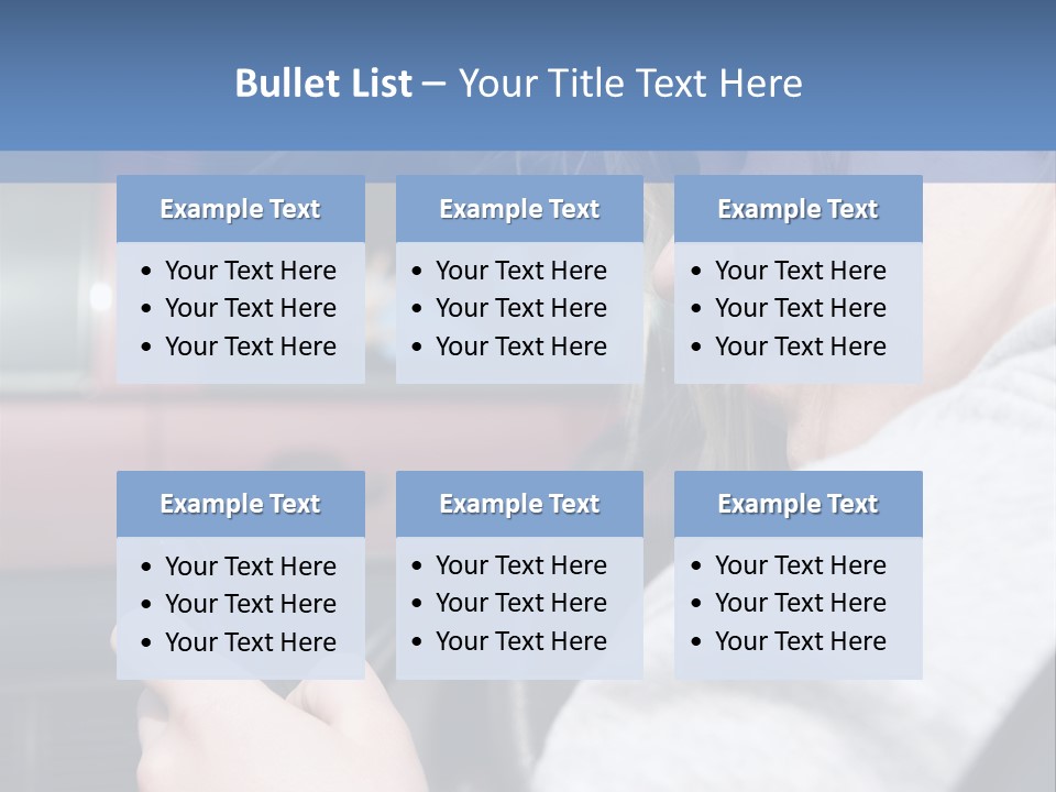 A Girl Is Texting On Her Phone While Driving A Car PowerPoint Template