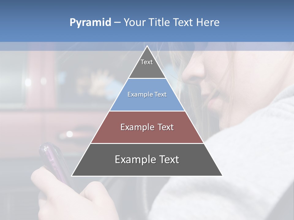 A Girl Is Texting On Her Phone While Driving A Car PowerPoint Template