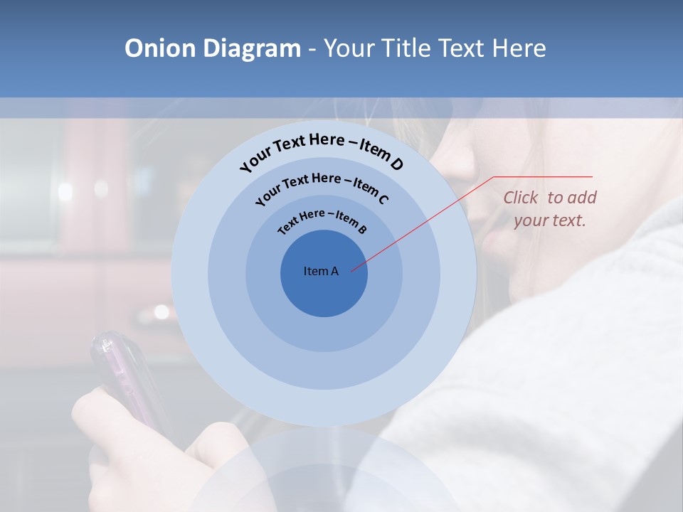 A Girl Is Texting On Her Phone While Driving A Car PowerPoint Template