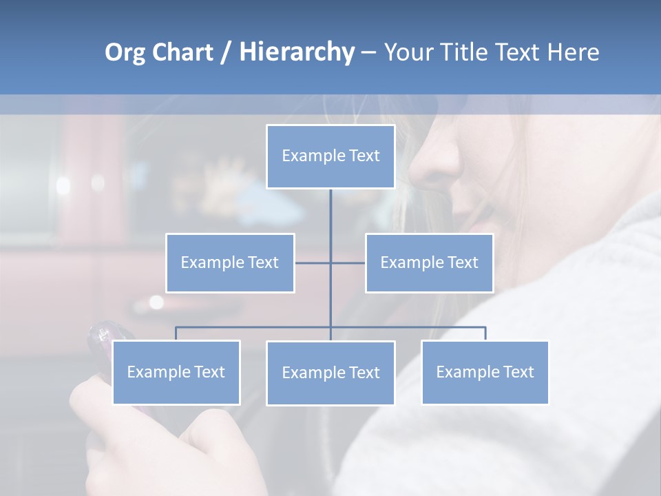 A Girl Is Texting On Her Phone While Driving A Car PowerPoint Template
