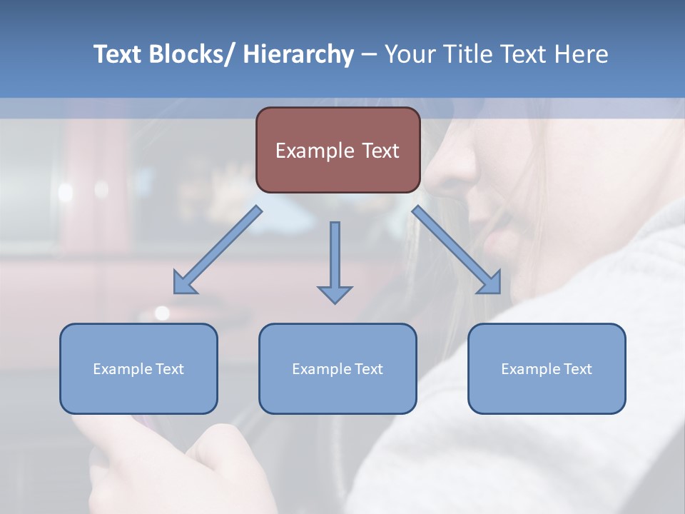 A Girl Is Texting On Her Phone While Driving A Car PowerPoint Template