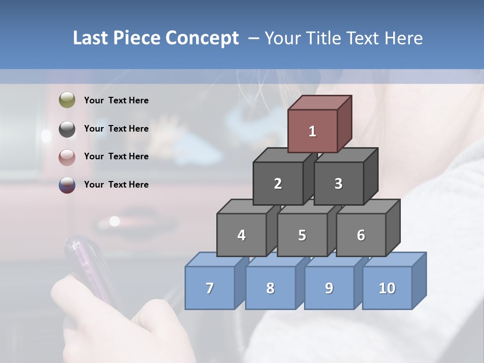 A Girl Is Texting On Her Phone While Driving A Car PowerPoint Template